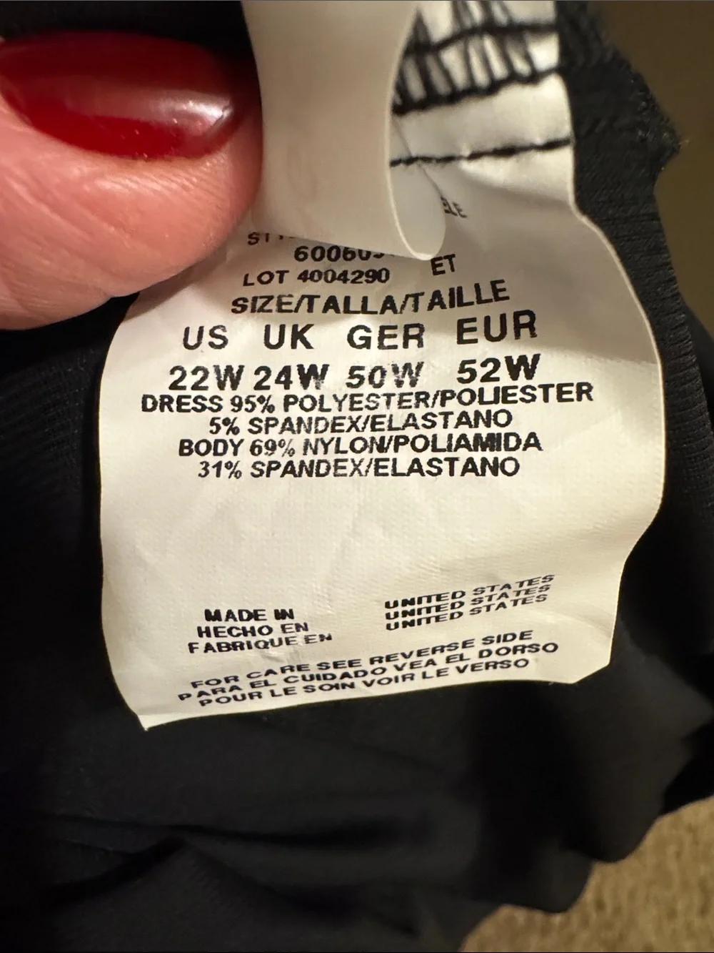 NWOT MagicSuit Brynn swim dress one piece swimsuit underwire cinch hem black 22W